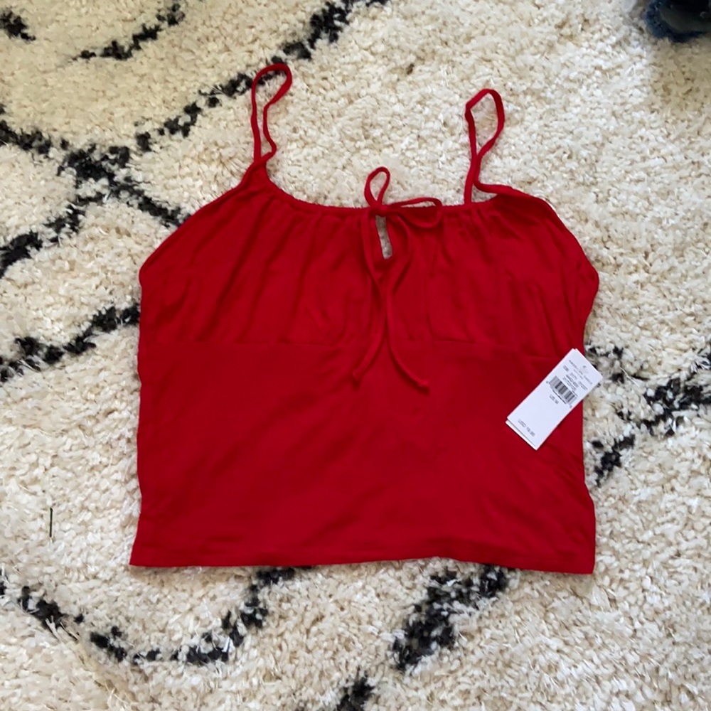Red crop top